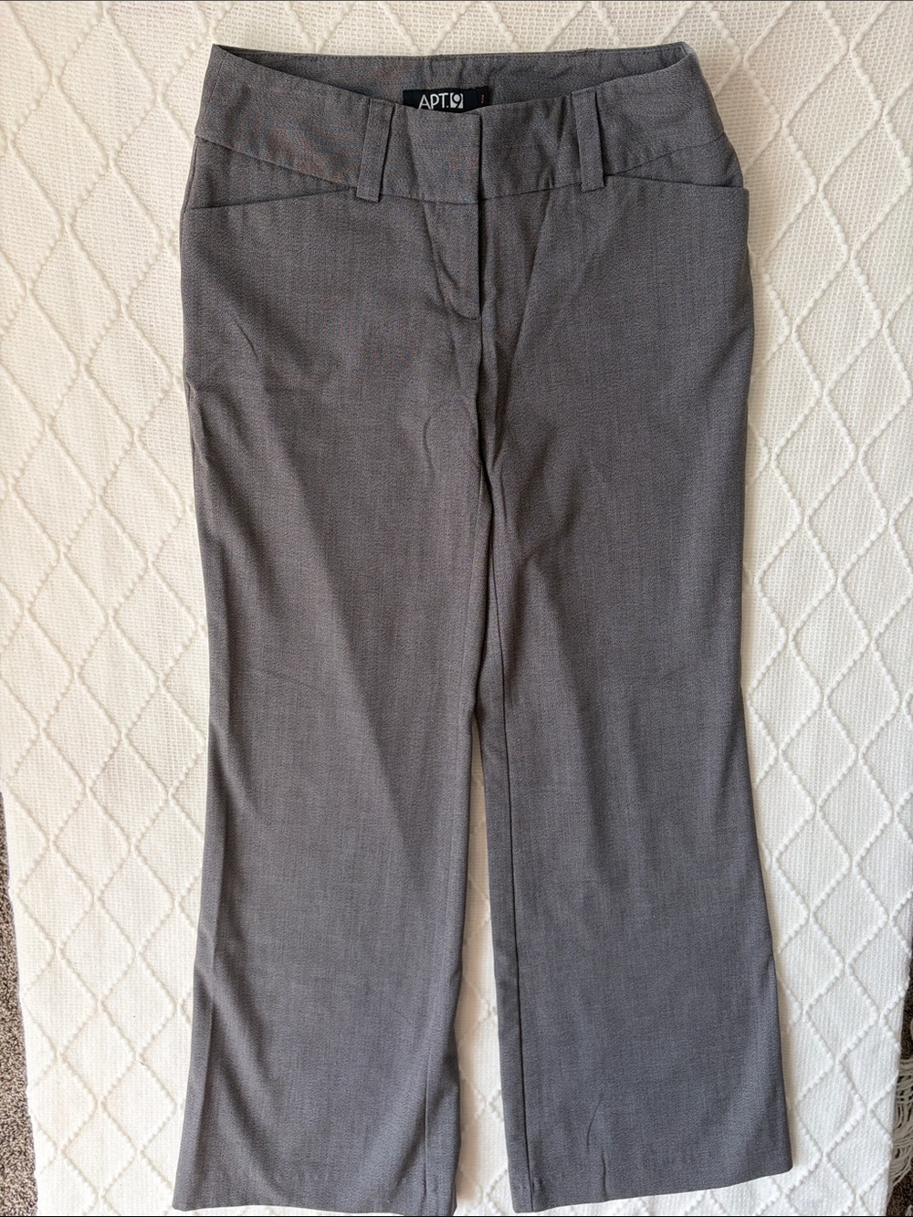 Apt. 9 Women's Gray Wide Leg Flare Dress Pants